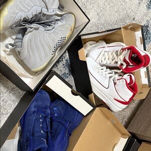 Trendy Kids Sneakers - Blue, Gray, and White